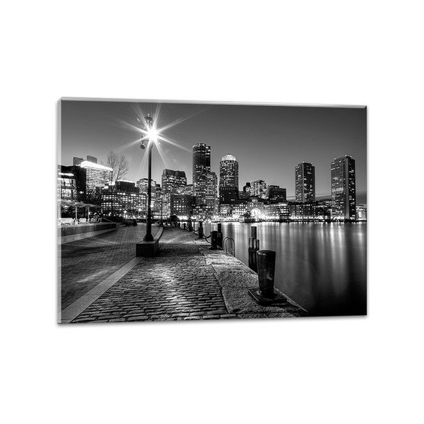 Canvas City B&W fali kép, 70 x 100 cm - Styler