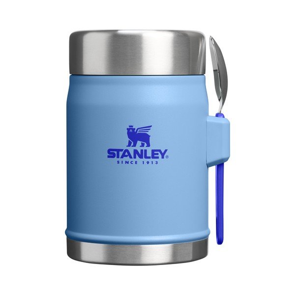 Kék rozsdamentes acél ételtartó termosz 400 ml Legendary Food Jar + Spork Blue Sky – Stanley