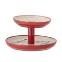 Agyagkerámia emeletes kínálótálca karácsonyi mintával Yule – Bloomingville