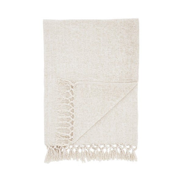 Krémszínű zsenília takaró 130x170 cm Wilson – Catherine Lansfield