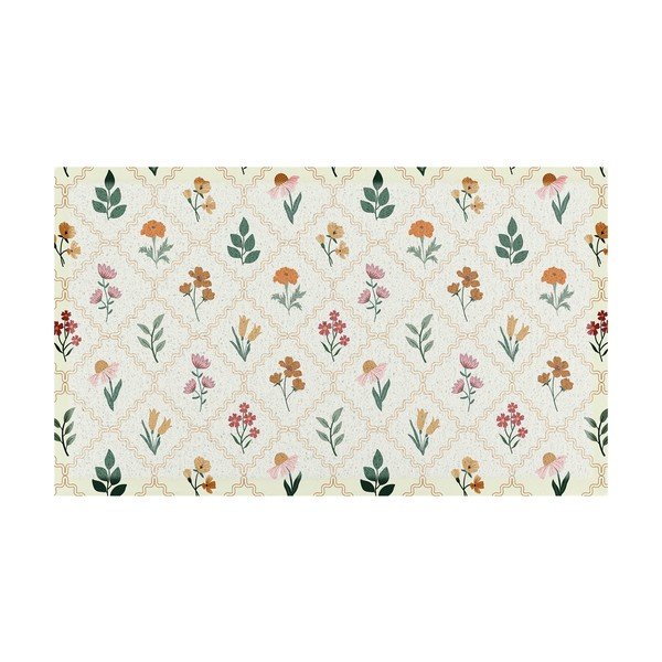 PVC lábtörlő 40x70 cm Vintage Floral Stamp – Artsy Doormats