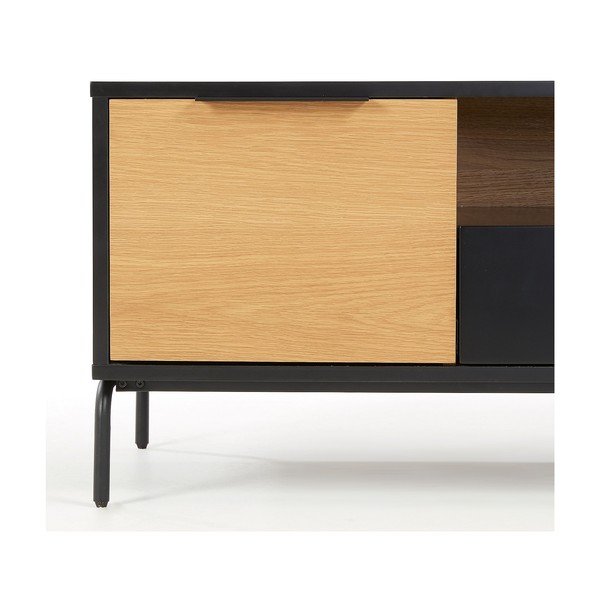 SAVOI fekete-barna TV-állvány, 120 x 50 cm - Kave Home-image-1