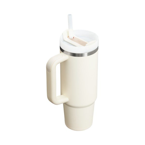 Krémszínű rozsdamentes acél termosz szívószállal 890 ml Quencher H2.O FlowState™ Tumbler Cream 2.0 – Stanley-image-2