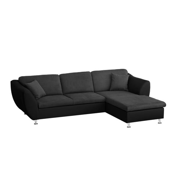 Maderna fekete kanapé, jobb oldali kivitel - Florenzzi