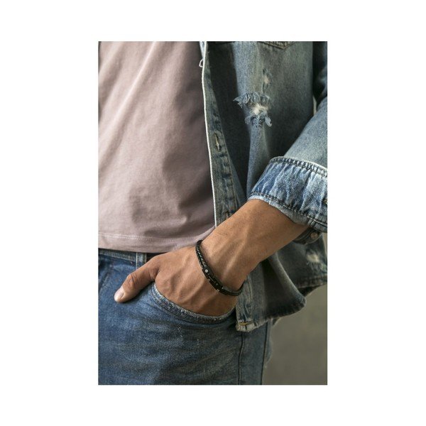 Henne férfi bőr karkötő - Monomen-image-4