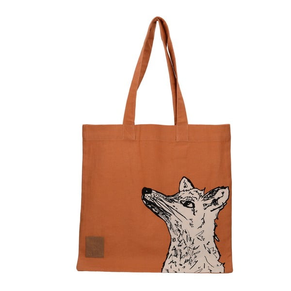 Wild Fox narancssárga vászontáska - Creative Tops