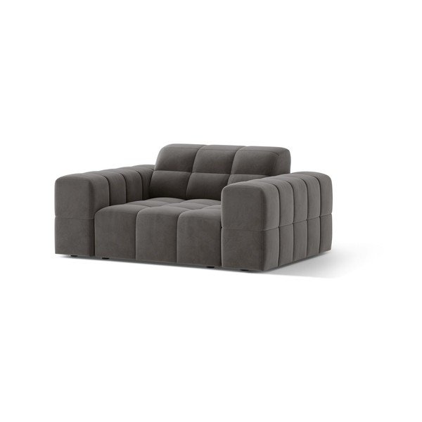 Szürke bársony fotel Chicago – Cosmopolitan Design-image-1