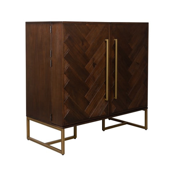 Bortartó szekrény egzotikus fa dekorral 24 palackhoz, 100x100 cm Class - Dutchbone-image-2