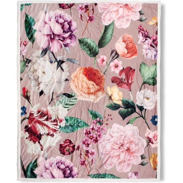 Fiori bézs kétoldalas takaró, 130 x 160 cm - Descanso-image-2