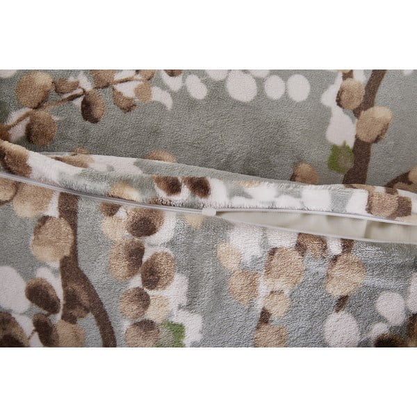 Szürke egyszemélyes mikroplüss ágyneműhuzat 140x200 cm Branches – My House-image-3