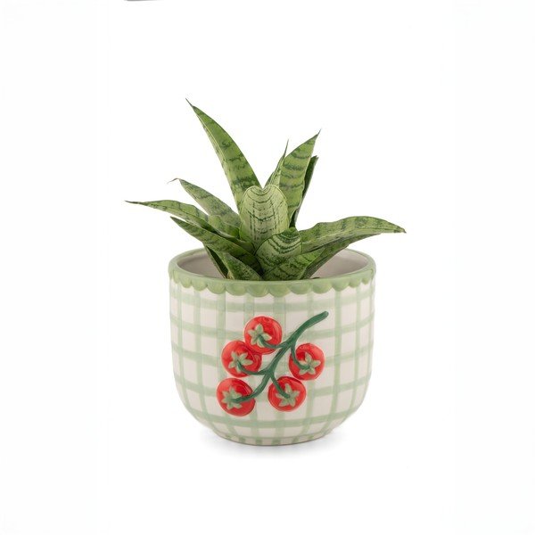 Porcelán kézzel festett kaspó ø 12 cm Tomato – Sass & Belle-image-1