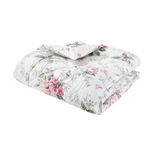 Krémszínű steppelt ágytakaró 200x200 cm Bridgerton Penelope Floral – Catherine Lansfield