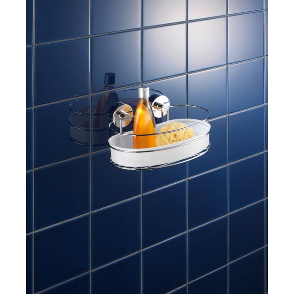 Fehér öntapadós fürdőszobai polc Milazzo – Wenko-image-1