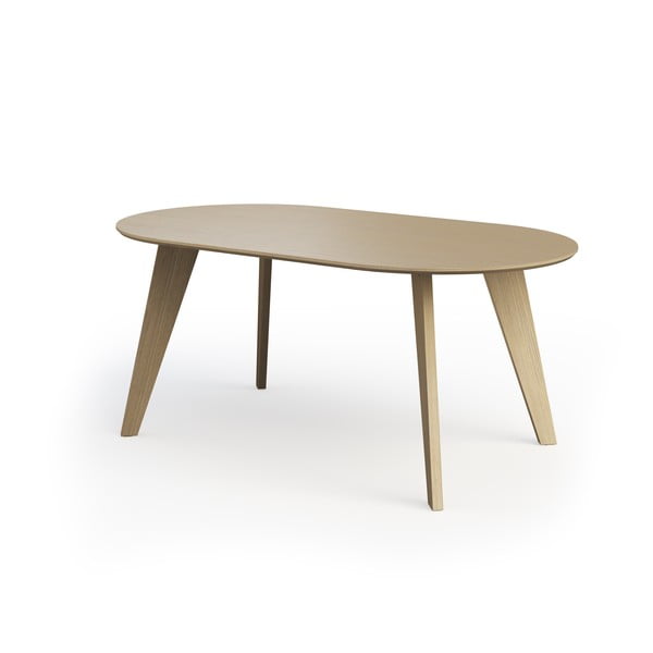 Natúr színű étkezőasztal tölgyfa dekoros asztallappal 100x180 cm Lago – TemaHome-image-2