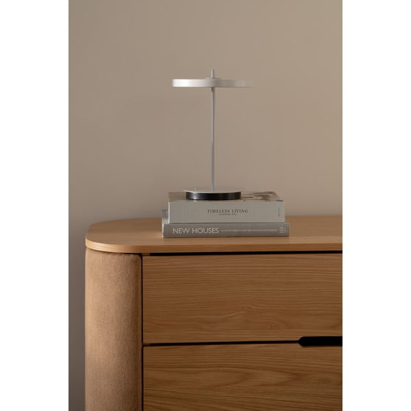 Világosszürke fém LED asztali lámpa fém búrával (magasság 31 cm) Asteria Move – UMAGE-image-1