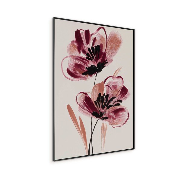 Nyomtatott keretezett-vászon kép 70x100 cm Burgundy Blooms – Styler-image-4