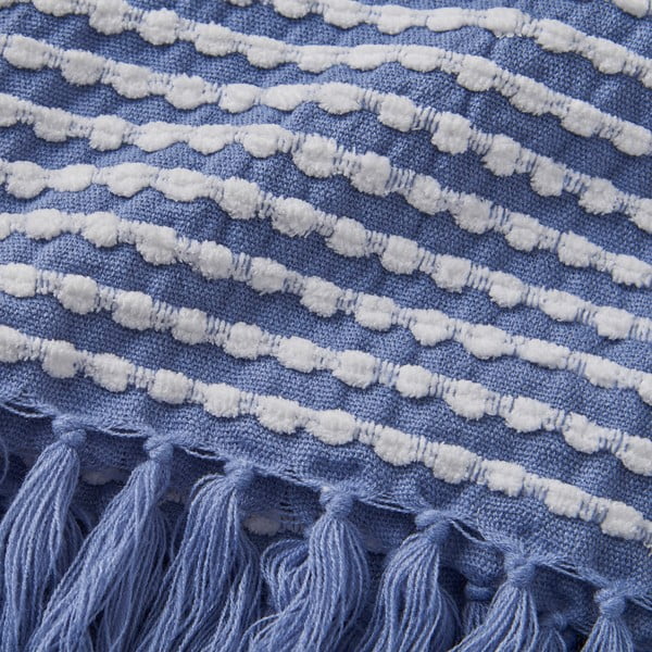 Kék takaró 125x150 cm Stab Stitch – Catherine Lansfield-image-2