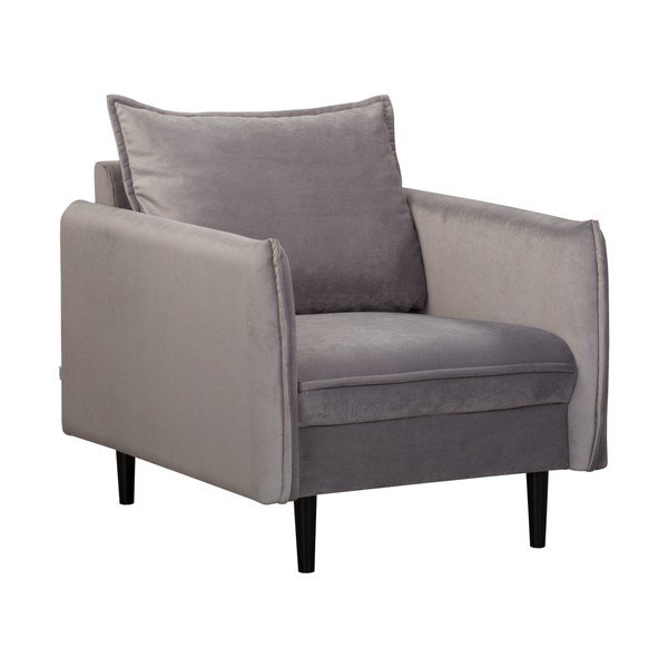 Szürke bársony fotel Juli – Ropez