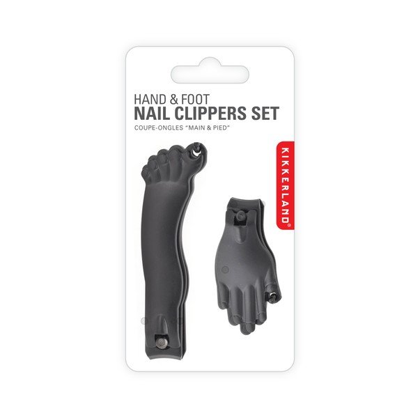 Carbon Foot And Hand 2 db-os körömcsipesz készlet - Kikkerland-image-1