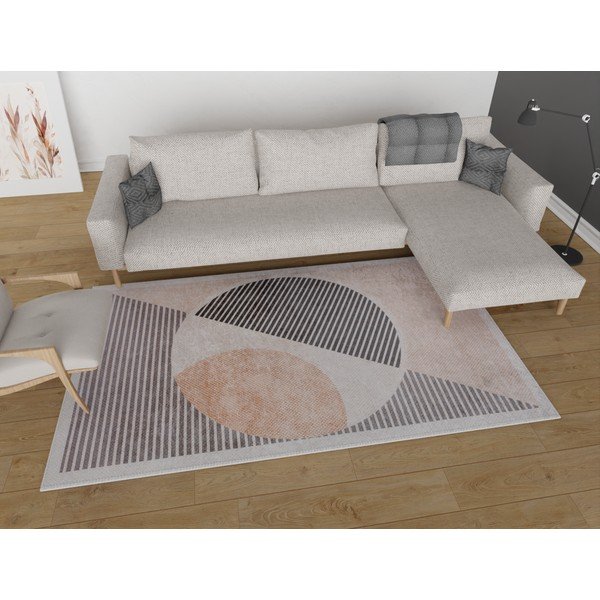 Bézs mosható futószőnyeg 80x200 cm – Vitaus-image-1