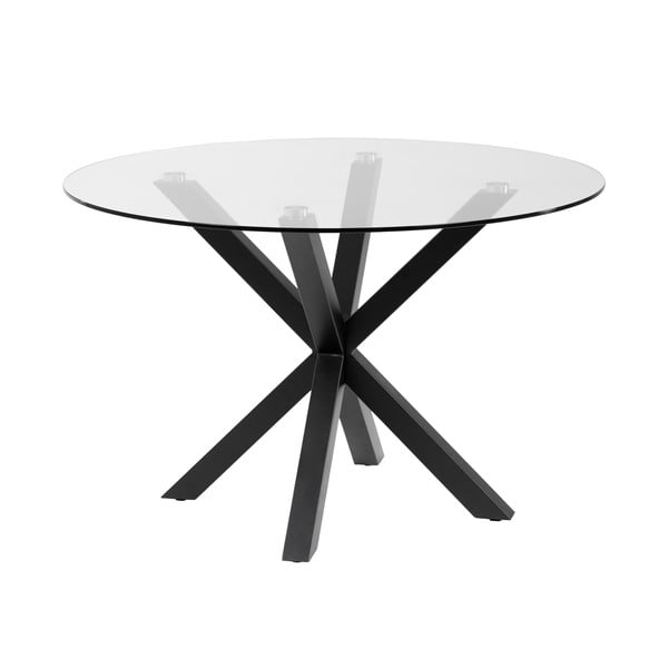 Kerek étkezőasztal üveg asztallappal, ø 119 cm - Kave Home-image-3