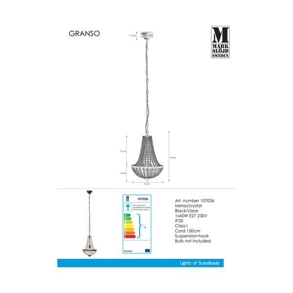 Granso mennyezeti függőlámpa, ⌀ 30 cm - Markslöjd-image-2
