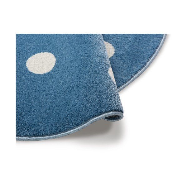 Blue kék, kerek szőnyeg csillagmintával, ø 100 cm - KICOTI-image-1