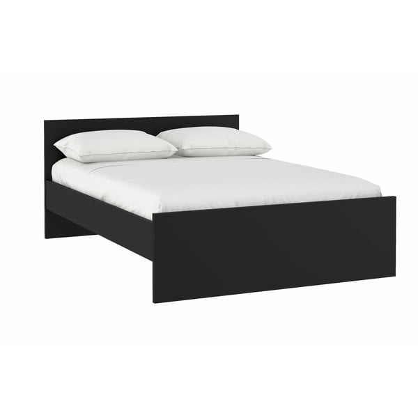 Fekete franciaágy 160x200 cm Naia – Tvilum