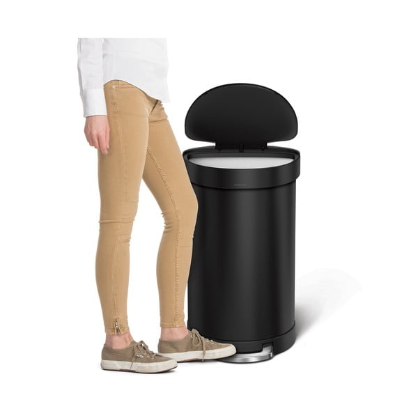 Rozsdamentes acél pedálos szemetes 45 l – simplehuman-image-1