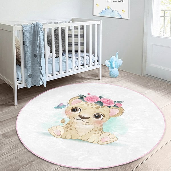 Fehér gyerek szőnyeg ø 80 cm Comfort – Mila Home-image-4