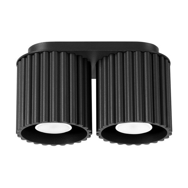 Fekete fém spotlámpa 10x21 cm Zora – Sollux
