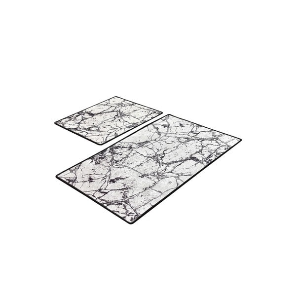 Marble 2 db-os négyszögletes fürdőszobai kilépő szett - Foutastic