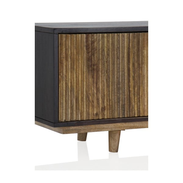 Fekete-natúr színű mangófa TV-állvány 150x40 cm Mango – Geese-image-1