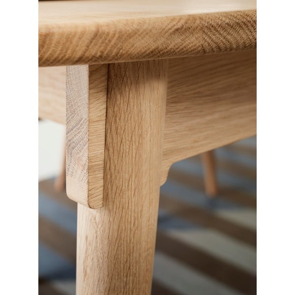 Tölgyfa bővíthető étkezőasztal hosszabbító asztallappal 106x184 cm Miro – Hammel Furniture-image-1