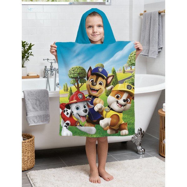 Pamut gyerek fürdőponcsó 3-8 év Paw Patrol – Jerry Fabrics-image-1