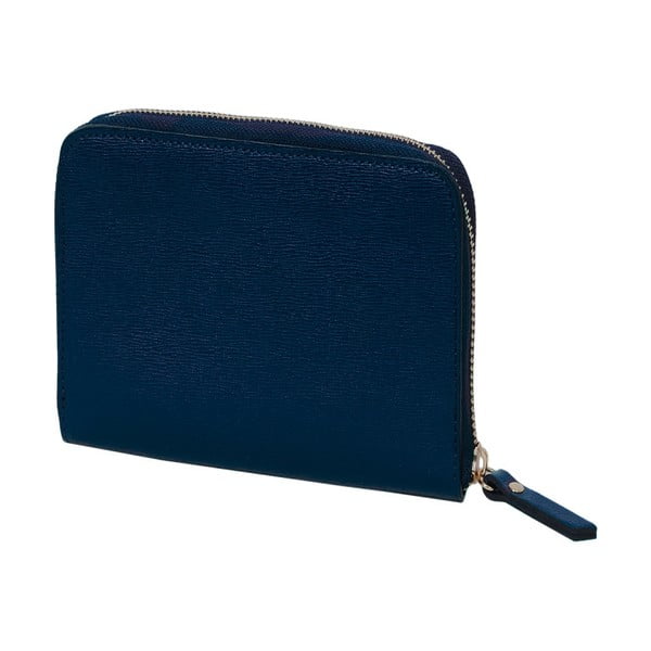 Saffiano kék valódi bőr pénztárca - Andrea Cardone