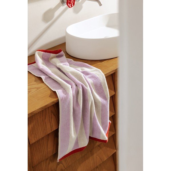 Barna-krémszínű frottír pamut törölköző 50x80 cm Gobo – noo.ma-image-4