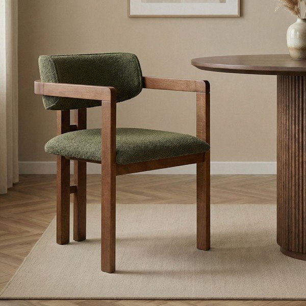 Sötétzöld karfás étkezőfotel Toscana – Kalune Design-image-1