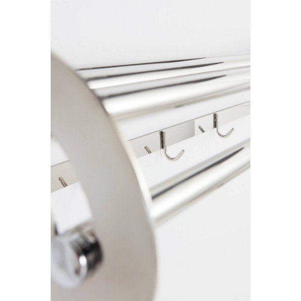 Fényes ezüstszínű rozsdamentes acél fali fogas polccal 100 cm Alby – Jotex-image-4