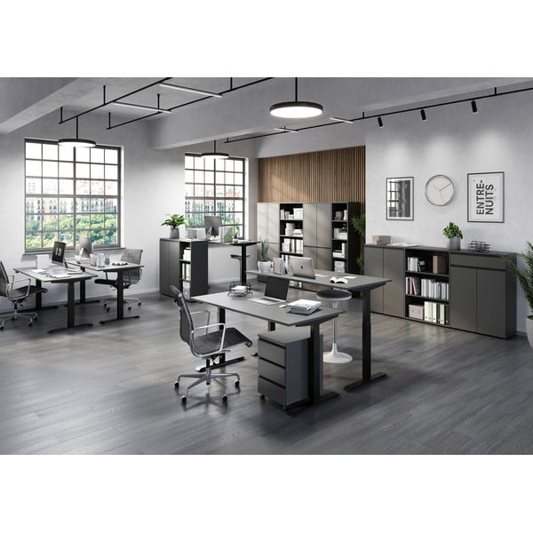 Állítható íróasztal elektromosan állítható magassággal 80x160 cm Bedano – Germania-image-1