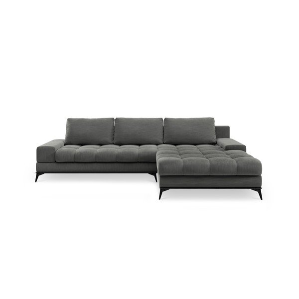 Deneb sötétszürke kinyitható sarokkanapé, jobb oldali - Windsor & Co Sofas