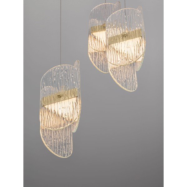 Sárgaréz színű fém LED dimmelhető függőlámpa üveg búrával ø 32 cm Lucien – Nova Luce-image-3