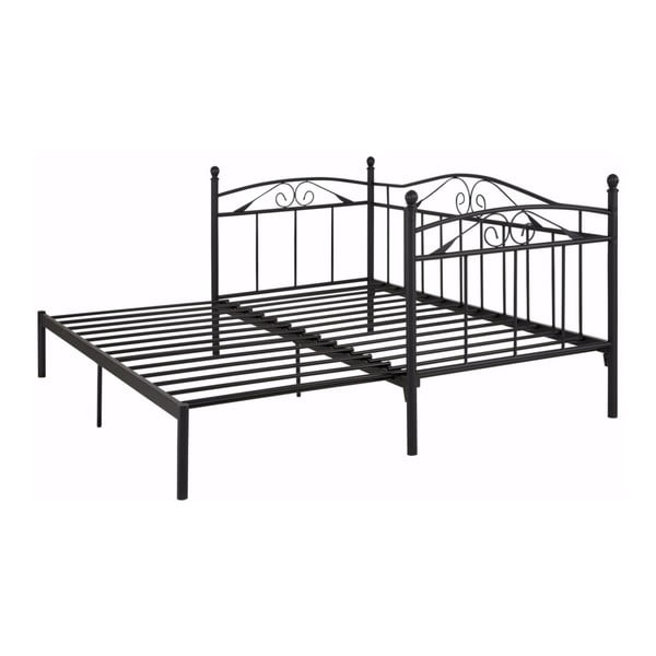 Bibi fekete kihúzható ágy, 90 x 200 cm - Støraa-image-1