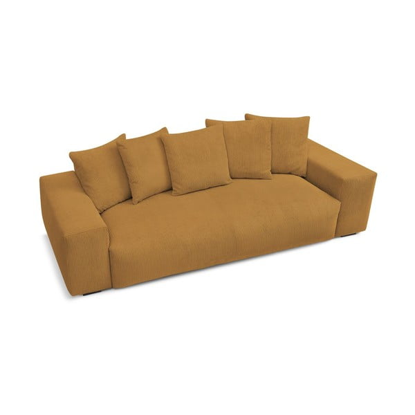 Mustársárga kordbársony kanapé 280 cm Voltaire – Bobochic Paris-image-4