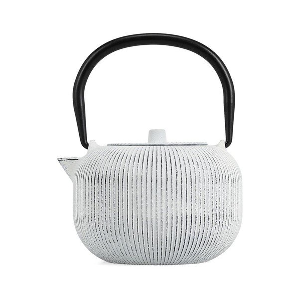 Fekete-fehér öntöttvas teáskanna szűrővel 350 ml Sencha – S|P Collection