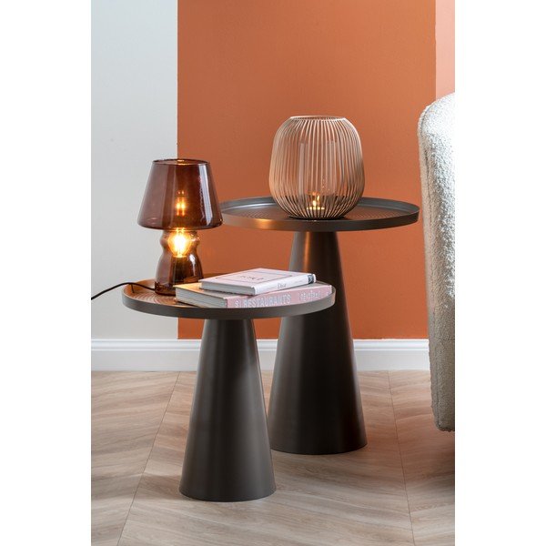 Glass sötétbarna üveg asztali lámpa, magasság 25 cm - Leitmotiv-image-1