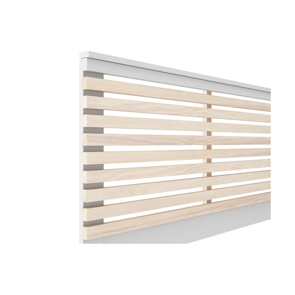 Fehér-natúr színű ágytámla borovi fenyő dekorral 146x100 cm Campus – Marckeric-image-4