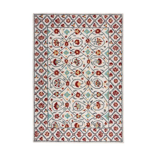 Piros-kék kézi szövésű gyapjú szőnyeg 160x230 cm Iris Traditional – Flair Rugs-image-4