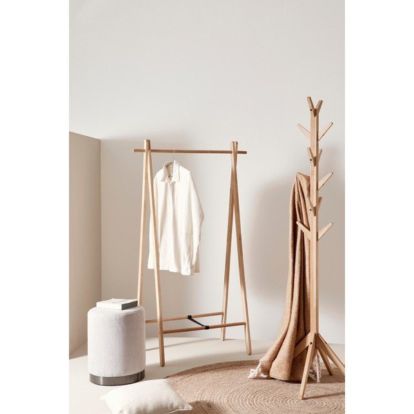 Fekete nyírfa ruhatartó állvány 91x151x50 cm Daiki – Yes Everyday-image-1