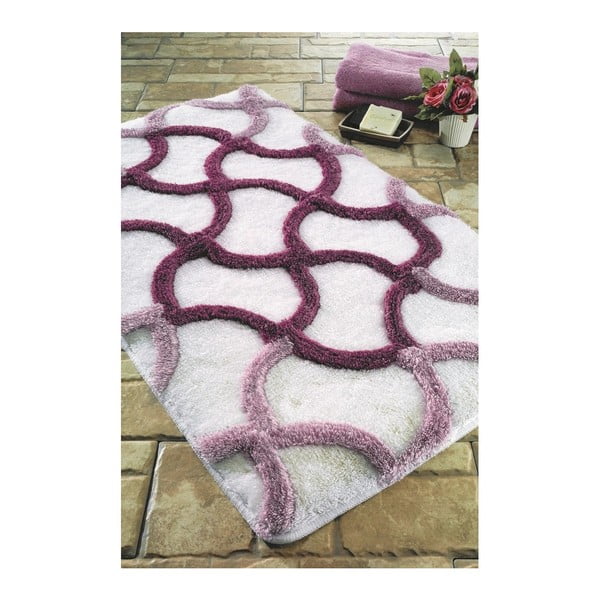 Confetti Bathmats Hermos lila fürdőszobai szőnyeg, 60 x 100 cm